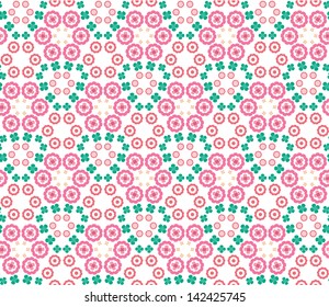 Floral seamless geometric pattern