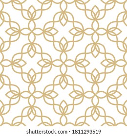 Floral seamless geometric pattern can be used for wallpaper, website background, textile printing. Endless vector background. Flower theme.