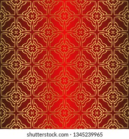 Floral Seamless Geometrical Linear Texture. Original Geometrical Puzzle. Backdrop. Vector Illustration. For Design, Wallpaper, Fashion, Print
