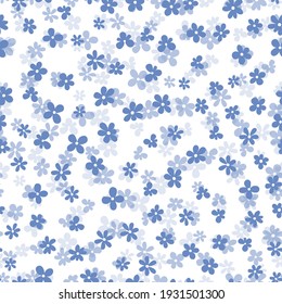 Floral seamless with hand drawn color flowers. Cute summer background. Modern floral compositions. Fashion vector stock illustration for wallpaper, posters, card, fabric, textile.
