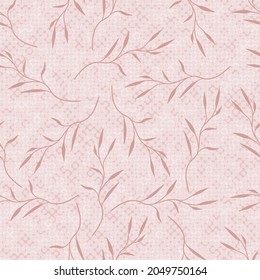 Floral seamless with hand drawn color leaves. Cute autumn background. Tropic beige branches. Modern floral compositions. Fashion vector stock illustration for wallpaper, poster, card, fabric, textile