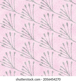 Floral seamless with hand drawn color leaves. Cute autumn background. Tropic pink branches. Modern floral compositions. Fashion vector stock illustration for wallpaper, card, fabric, textile.