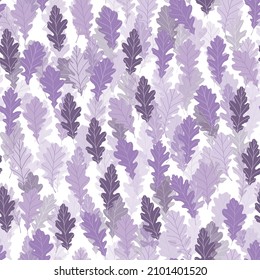 Floral seamless with hand drawn color leaves. Cute autumn background. Tropic violet branches. Modern floral compositions. Fashion vector stock illustration for wallpaper, poster, card, fabric, textile