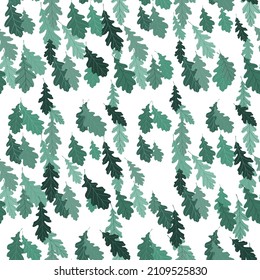 Floral seamless with hand drawn color leaves. Cute autumn background. Tropic green branches. Modern floral compositions. Fashion vector stock illustration for wallpaper, posters, card, fabric, textile