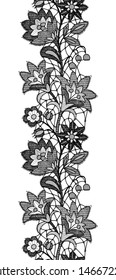 Floral seamless lace line.