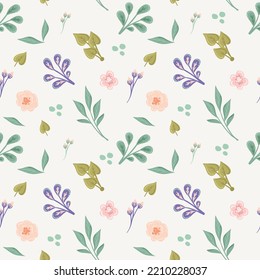 floral seamless leaves wallpaper pattern on background