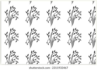 Floral seamless leaves wallpaper pattern on textures background