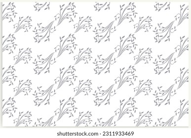 Floral seamless leaves wallpaper pattern on textures background