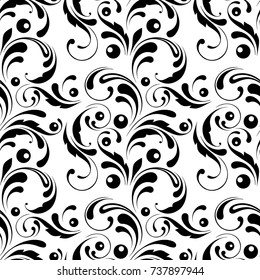 Similar Images, Stock Photos & Vectors of seamless baroque leaves black ...