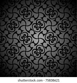 Floral seamless ornamental background. Vector illustration.