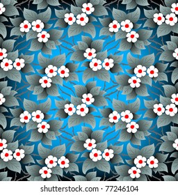 Floral seamless ornamental pattern. Spring background.