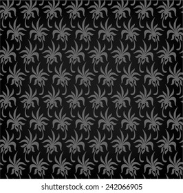 Floral seamless ornamental pattern. Vector background. 