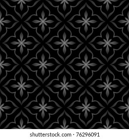 Floral seamless ornamental pattern. Vector background.