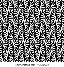Floral seamless ornamental pattern. Vector background.