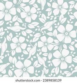 Floral seamless ornamental vector pattern. Swirl design and background for textile, print, wallpaper and decoration. 