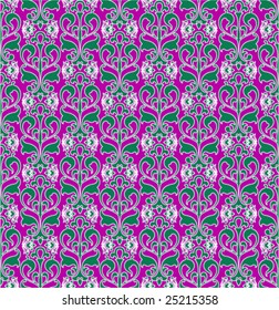 Floral seamless ornate background. (See more this theme in my portfolio).