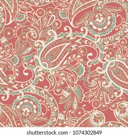 Floral seamless paisley pattern