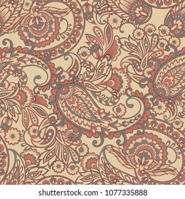 Floral seamless paisley pattern