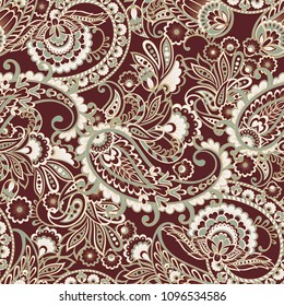 Floral seamless paisley pattern