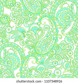 Floral seamless paisley pattern