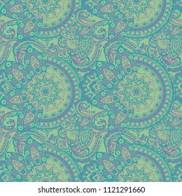Floral seamless paisley pattern