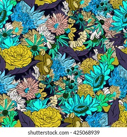Floral seamless pattern.