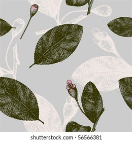 Floral seamless pattern with