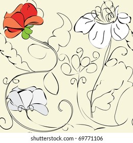 Floral seamless pattern