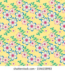 Floral Seamless Pattern able to print for cloths, tablecloths, blanket, shirts, dresses, posters, papers.