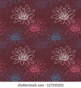 Floral seamless pattern. Abstract background with flower. Vector  illustration