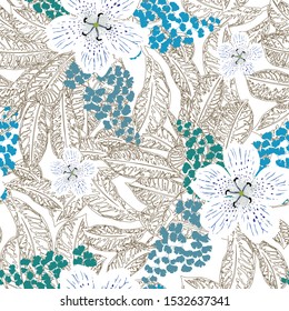 Floral seamless pattern. Abstract background texture.