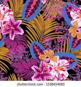 Floral seamless pattern. Abstract background texture.