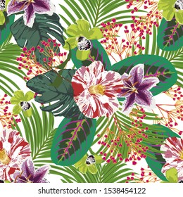 Floral seamless pattern. Abstract background texture.