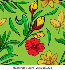 patrón sin costuras florales. Fondo abstracto con floral simple, hojas, ramas. Papel de pared al estilo de la libertad. Elegante textura de color marrón. Repetir el diseño natural para la decoración, la tela, las impresiones