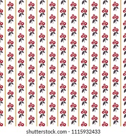 Floral seamless pattern with abstract berry in pastel colours.