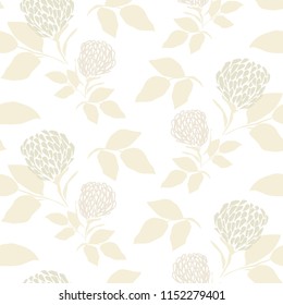 Floral seamless pattern with abstract flowers
