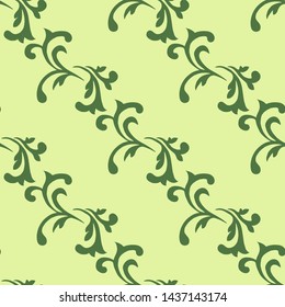 floral seamless pattern abstract leaves, swirls