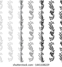 floral seamless pattern abstract leaves, swirls