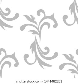 floral seamless pattern abstract leaves, swirls