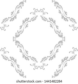 floral seamless pattern abstract leaves, swirls