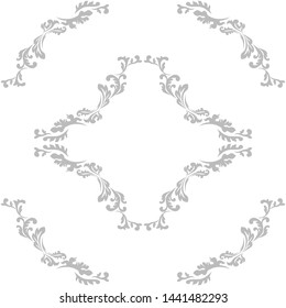 floral seamless pattern abstract leaves, swirls