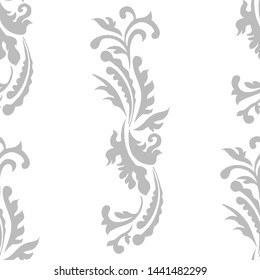 floral seamless pattern abstract leaves, swirls