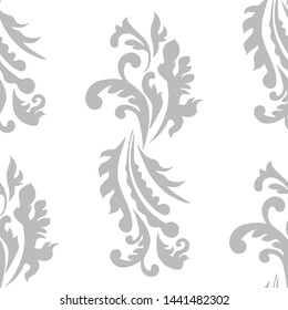 floral seamless pattern abstract leaves, swirls