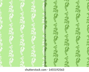 floral seamless pattern abstract leaves, swirls 