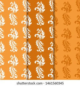 floral seamless pattern abstract leaves, swirls