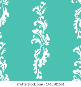 floral seamless pattern abstract leaves, swirls