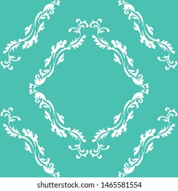 floral seamless pattern abstract leaves, swirls