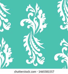 floral seamless pattern abstract leaves, swirls