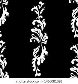 floral seamless pattern abstract leaves, swirls