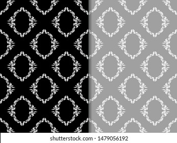 floral seamless pattern abstract leaves, swirls